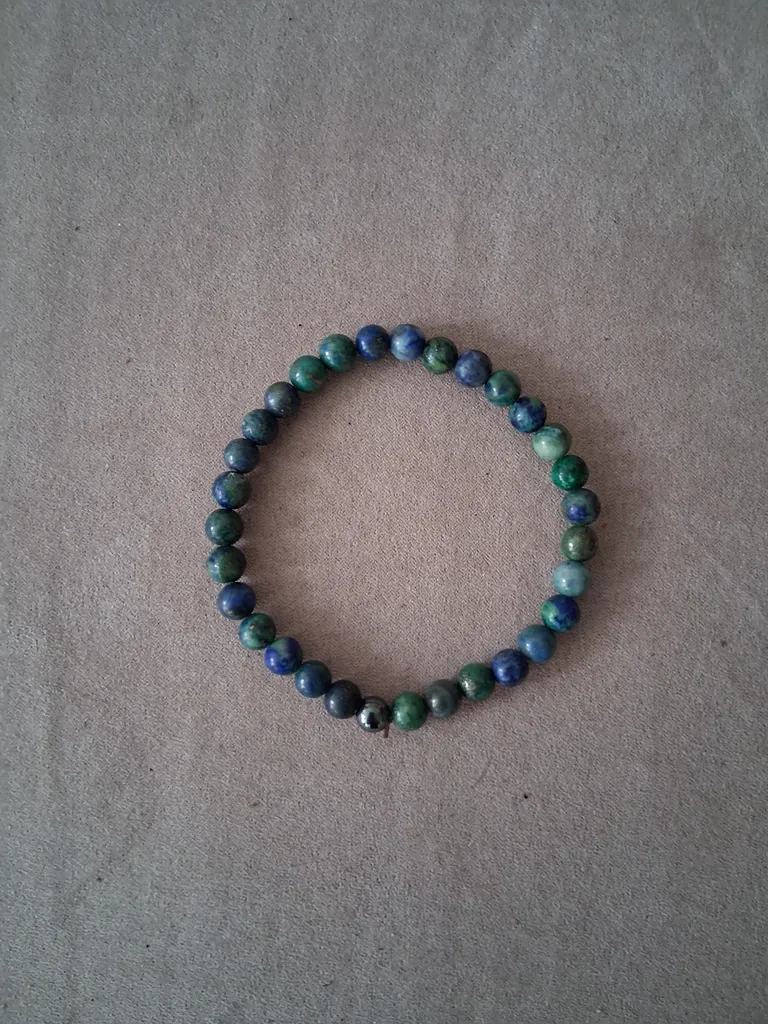 Azurite-malachite bracelet photo 1