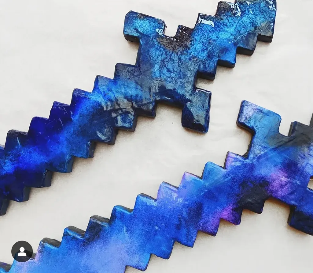 💎Dark Nebula Minecraft Sword Sculpture  photo 1