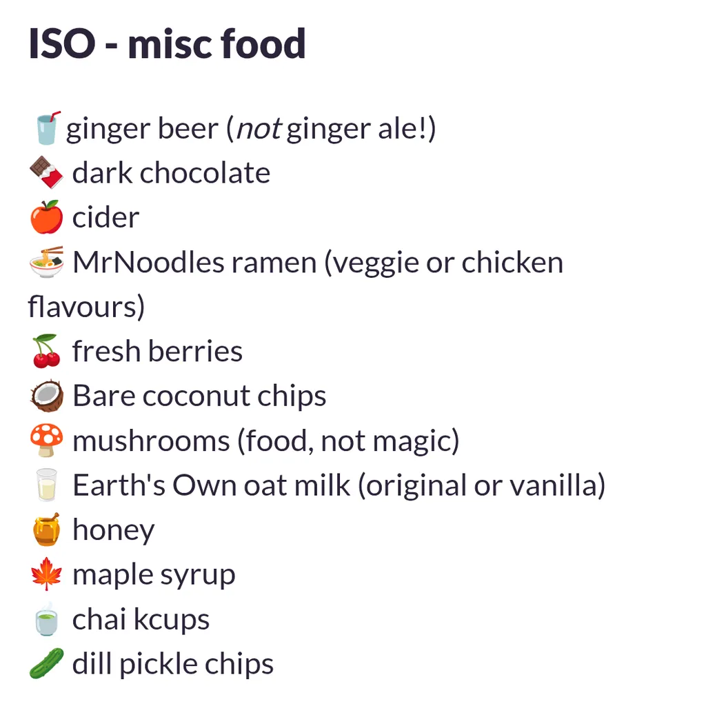 ISO - misc food photo 1