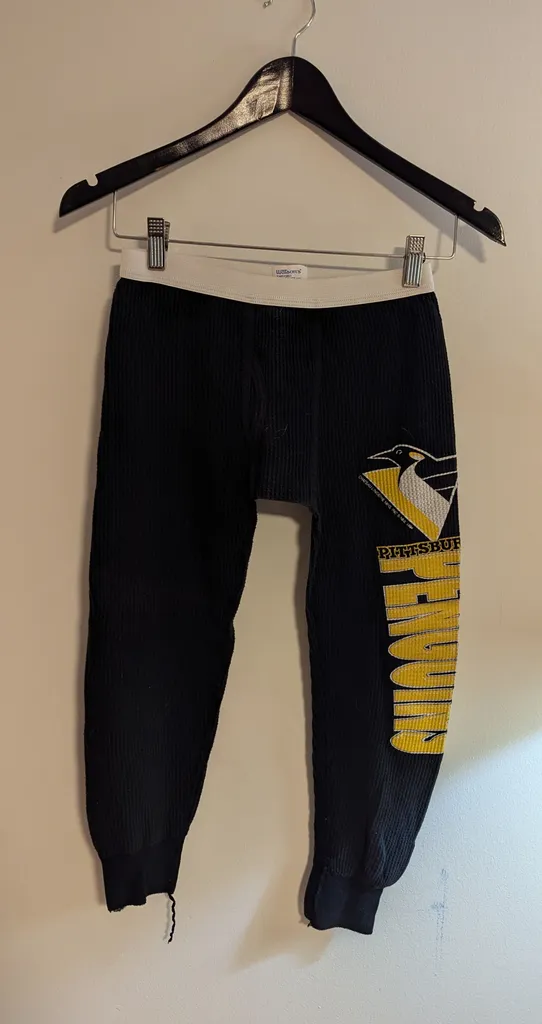 Vintage Pittsburgh Penguins Long Johns - Boys Size 10/12 photo 1