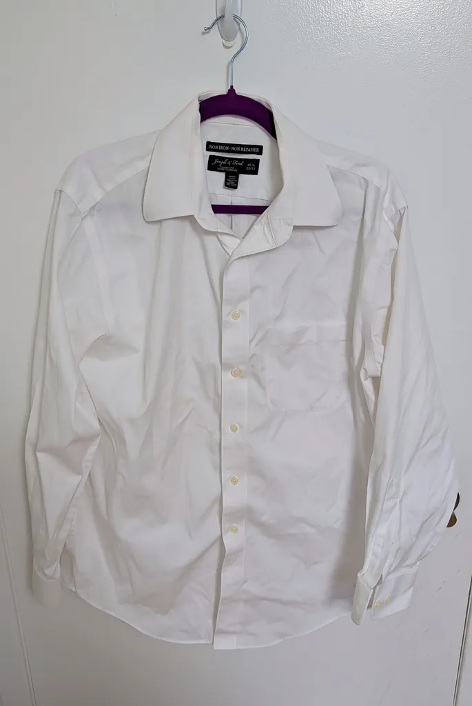 Joseph & Feiss Men's White Dress Shirt - Size 15 1/2, 32/33 photo 1
