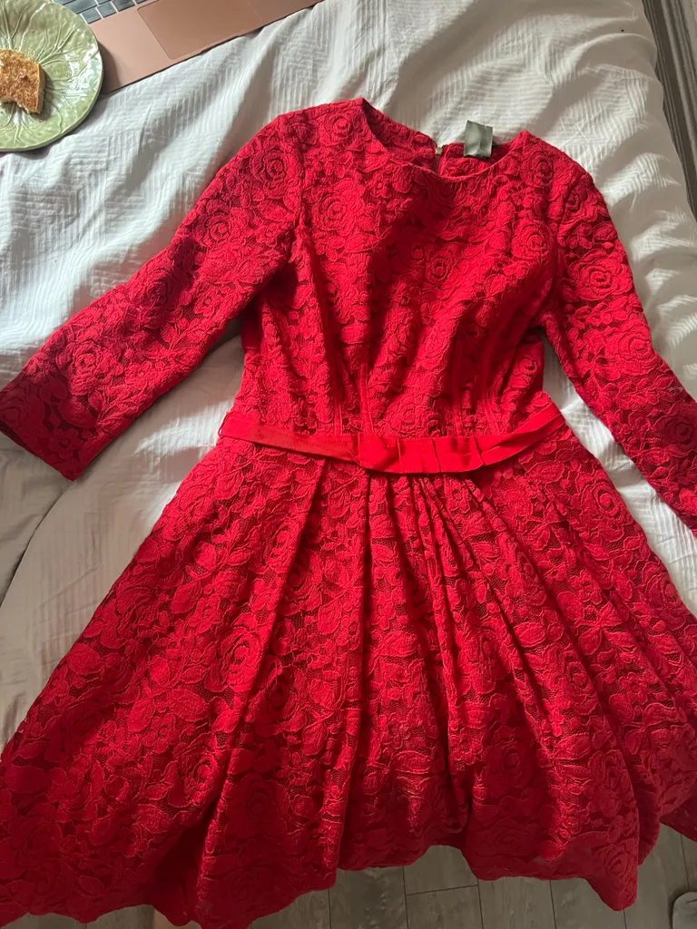 1950s style lace red dress Small photo 1