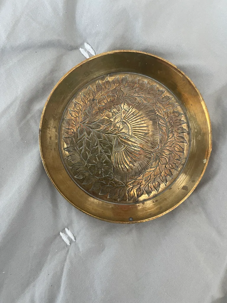 Vintage Brass Trinket Tray photo 1