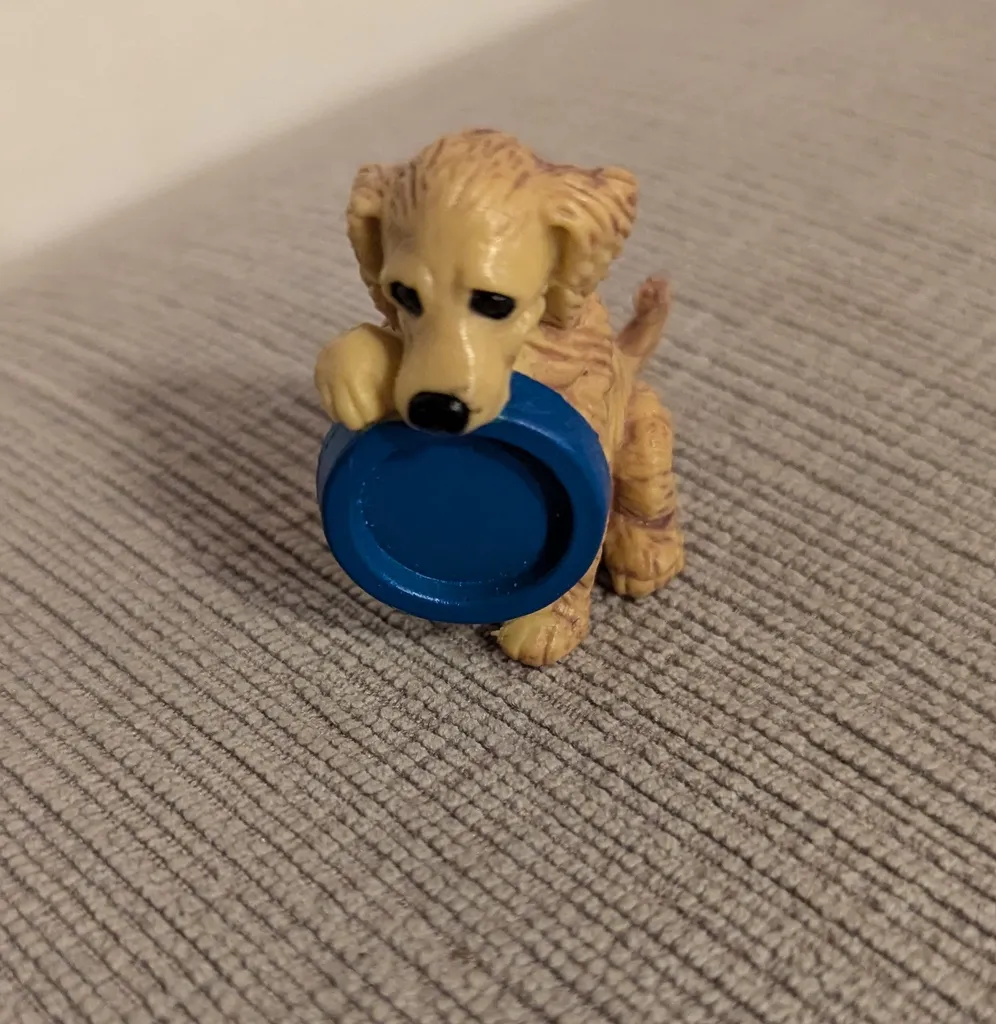 Adorable Puppy Figurine with Bowl photo 1