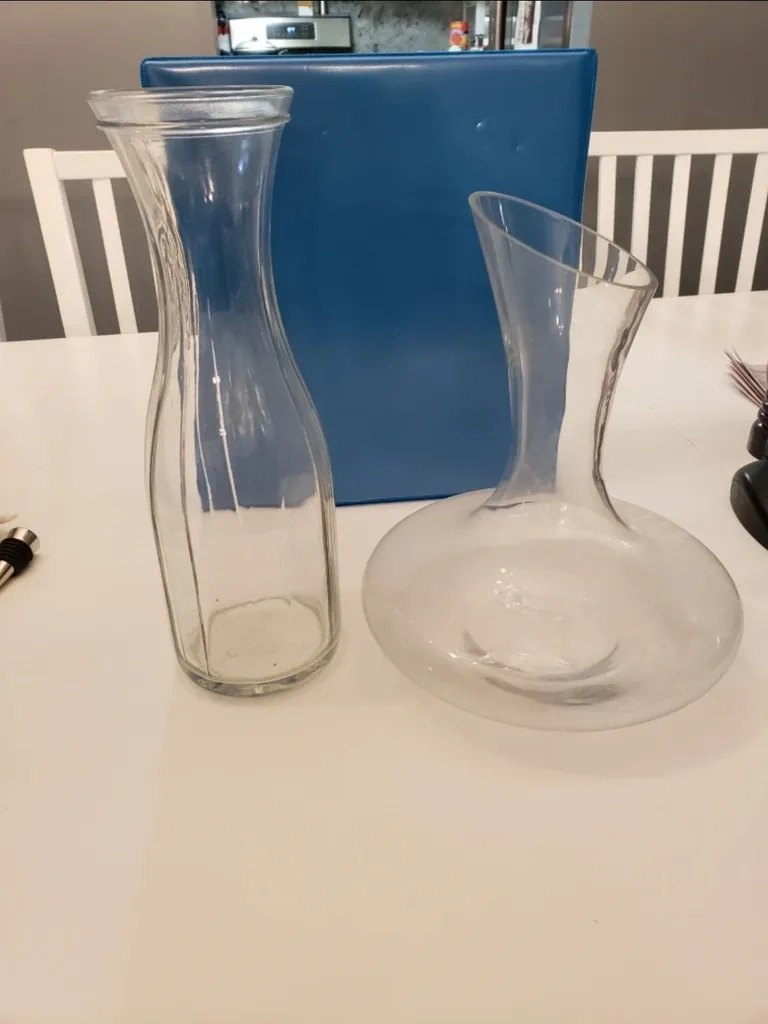 2 glass wine carafes photo 1