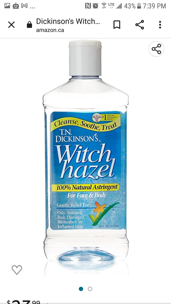 New Sealed 16 oz T.N.Dickson's Witch Hazel photo 1