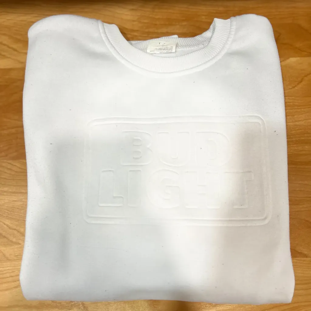 White Bud Light Sweatshirt, Medium photo 1