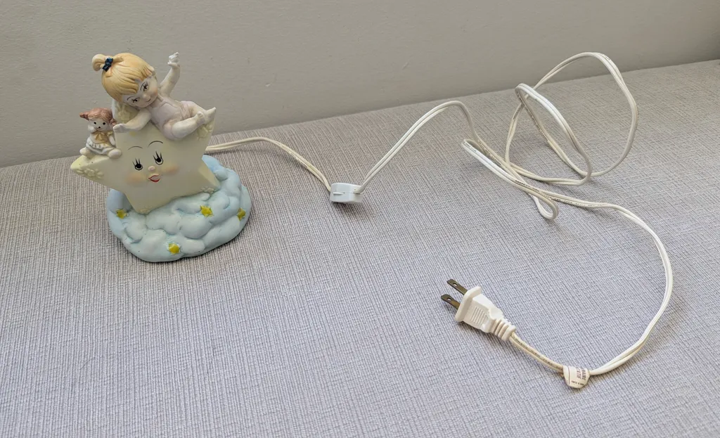 Vintage Adorable Angel on Star Night Light  photo 1