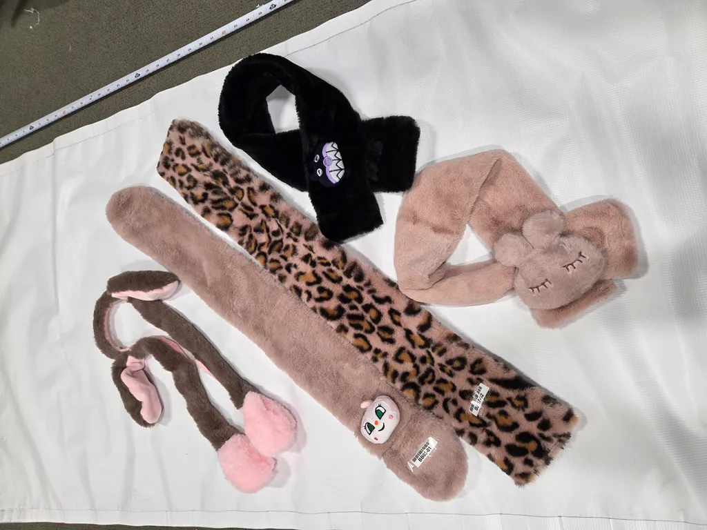 1 interactive + 4Smaller fuzzy scarves  photo 1