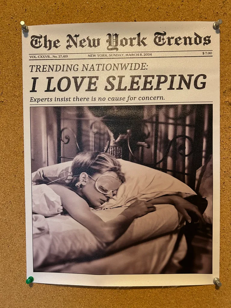 "The New York Trends" Wall Art - I Love Sleeping photo 1