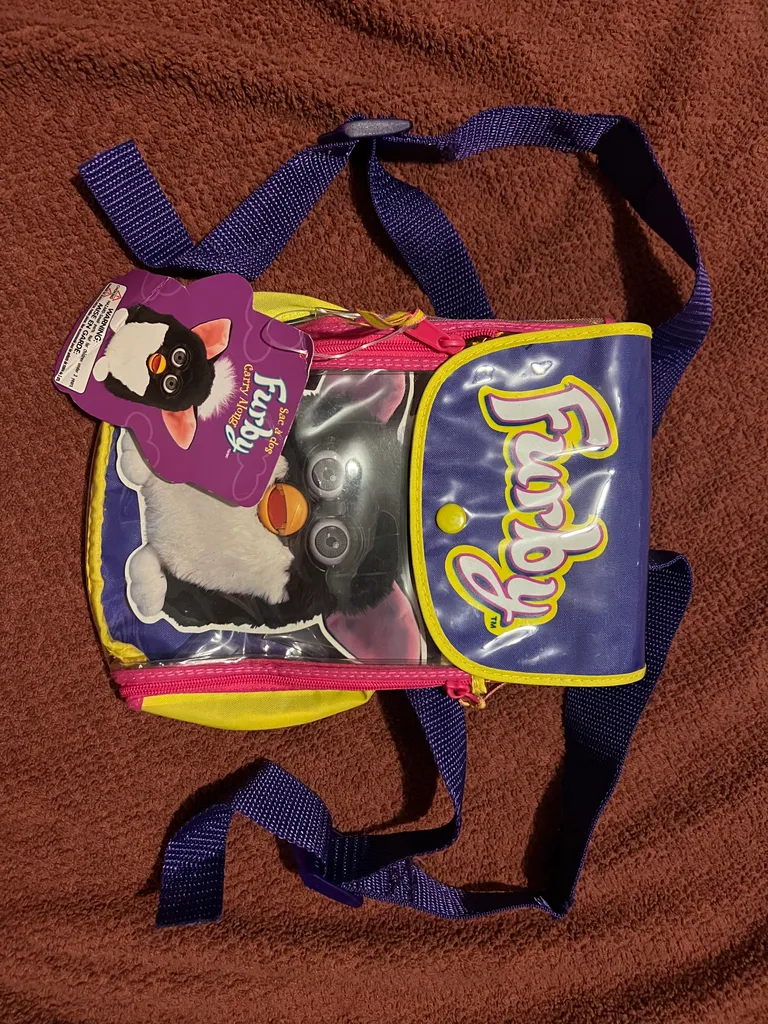 Vintage 1999 Tiger Electronics Furby Carry Along Backpack Bag photo 1