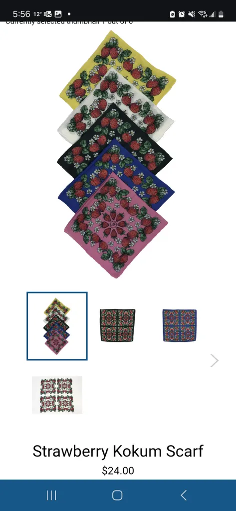 Strawberry Kokum Scarf photo 1