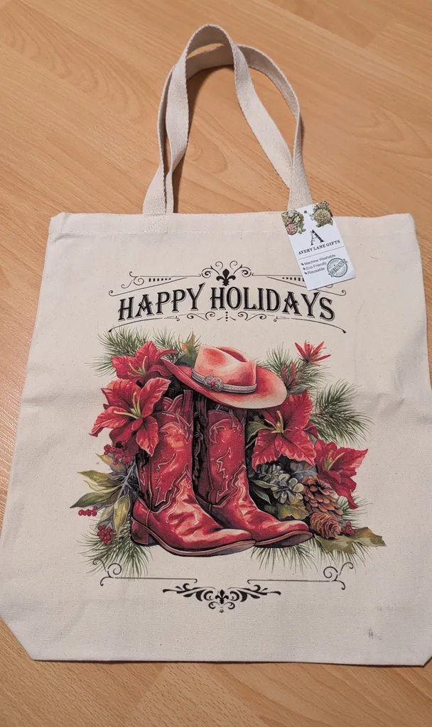 Brand New Avery Lane Gifts Happy Holidays Tote Bag photo 1