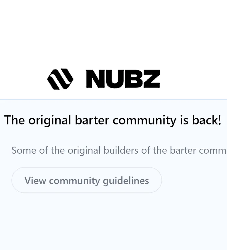 NUBZ: The Original Barter Community is Back! photo 1