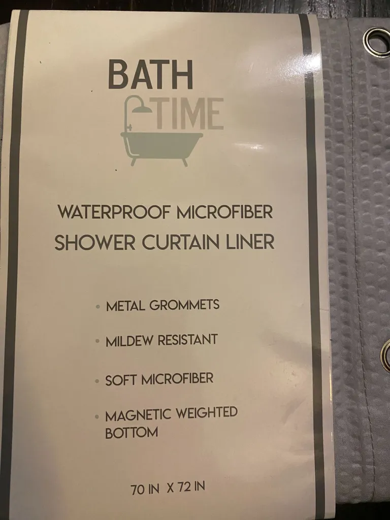 Shower Curtain and Hooks  photo 1