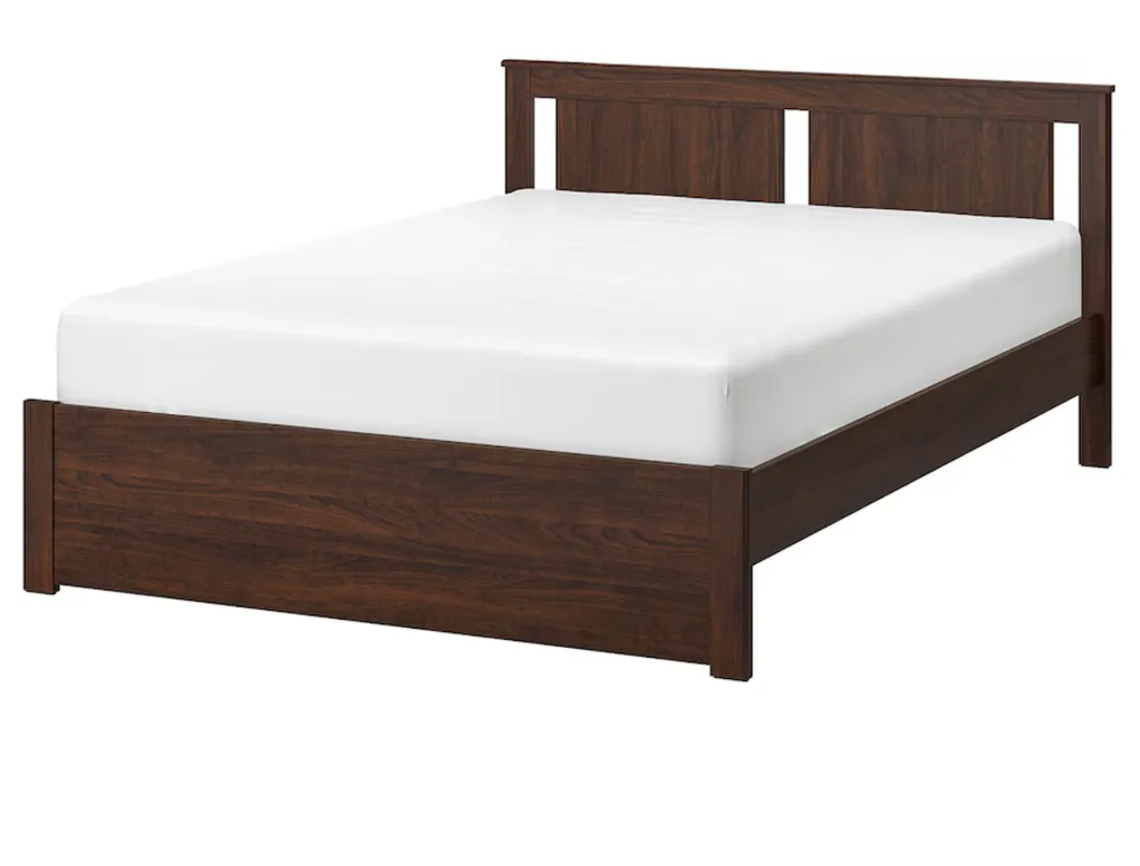 Ikea bed frame with Mattress - brown, double photo 1