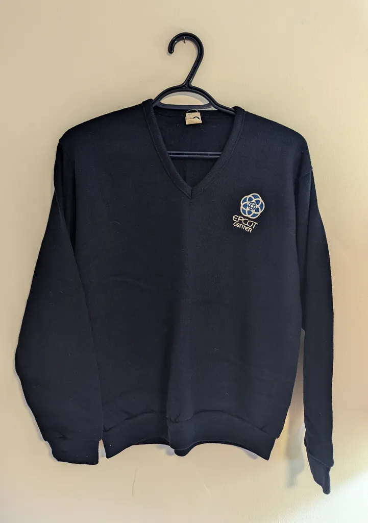 Vintage Epcot Center V-Neck Sweater  - Size Medium photo 1