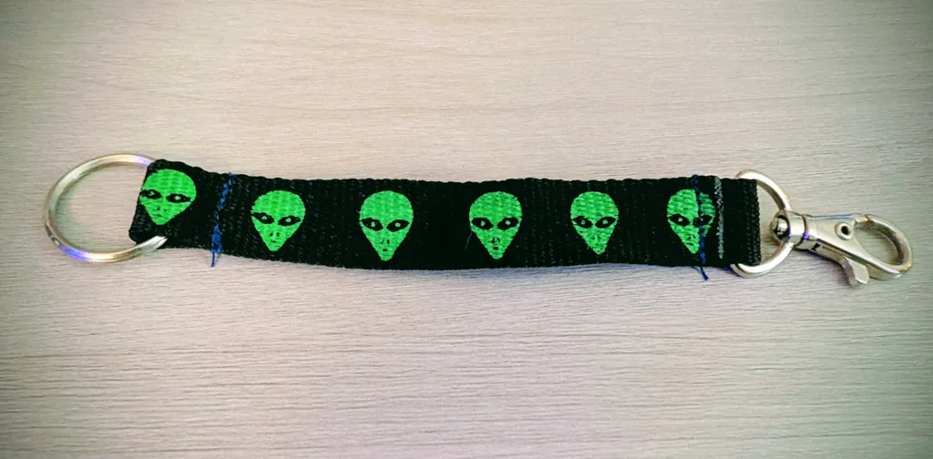 Alien Print Keychain Lanyard photo 1