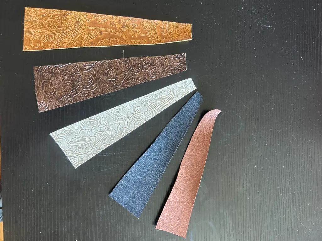 Bag of Cut Pleather pieces.  photo 1