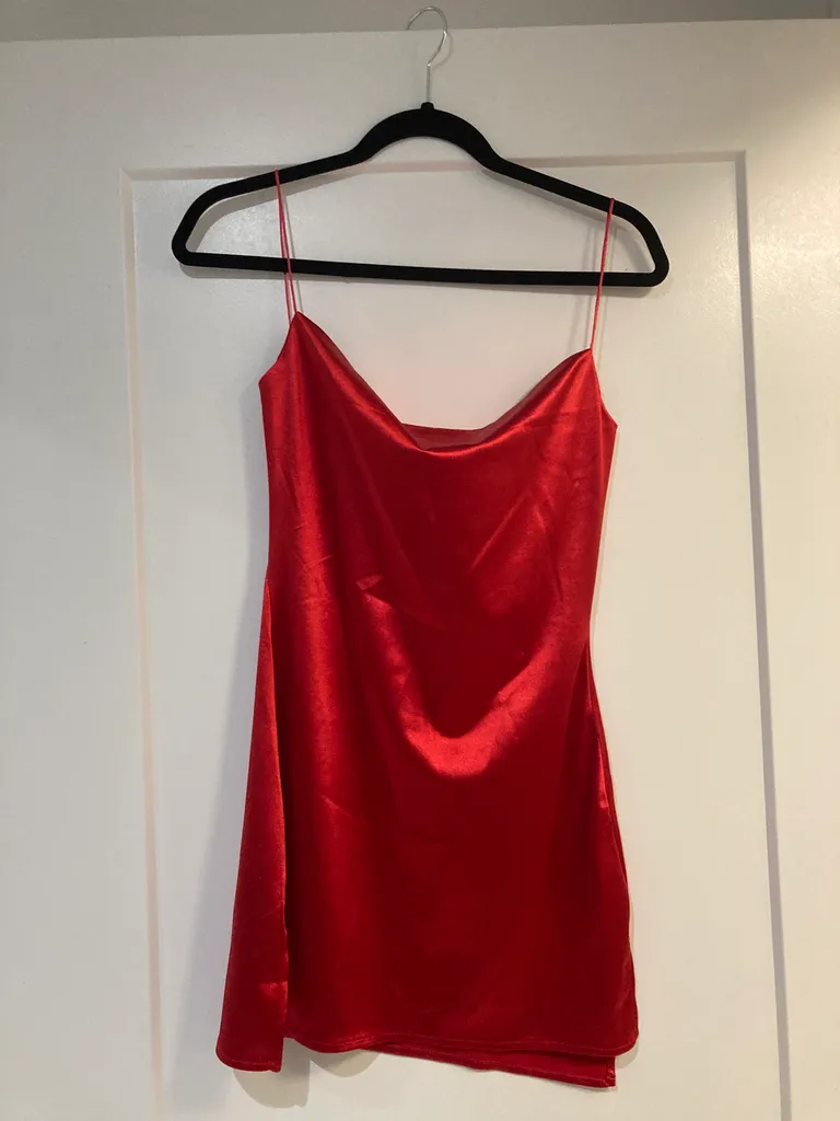 Red slip dress photo 1