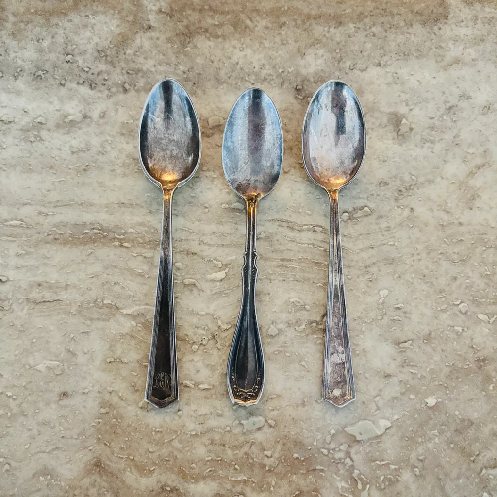 1.82oz Solid 925 Silver Antique Spoons photo 1