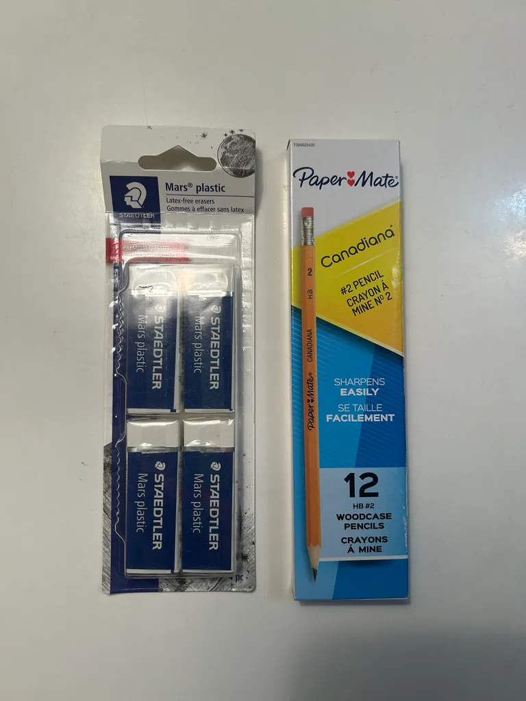 Pencils and erasers photo 1