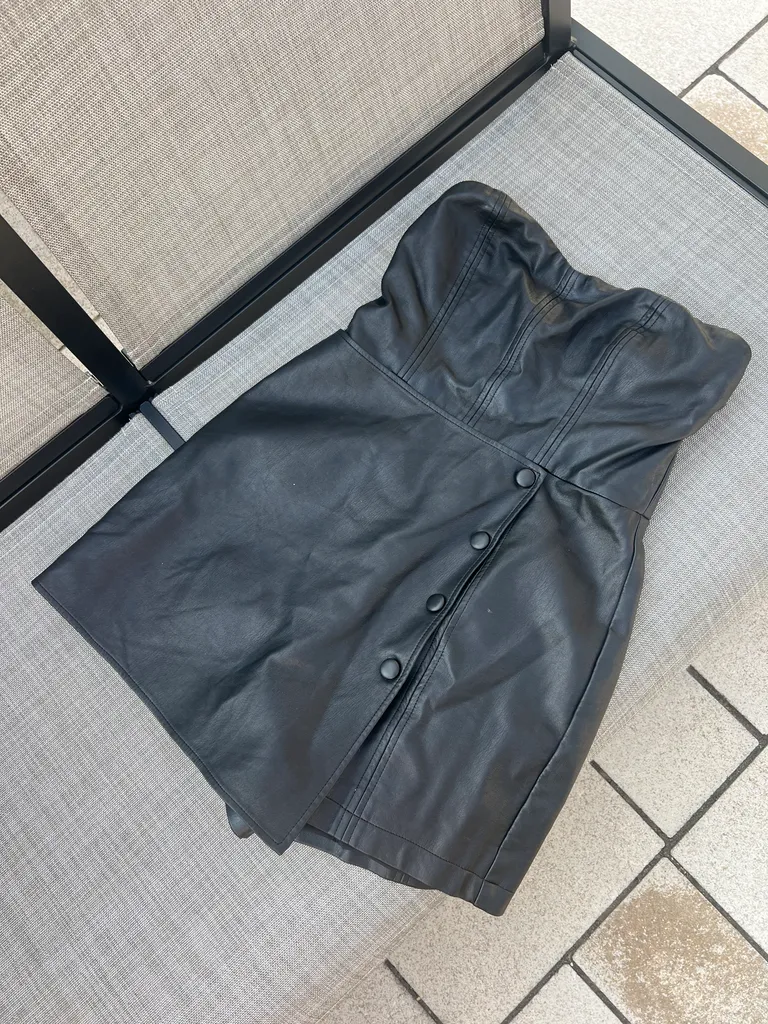 Zara faux leather romper photo 1