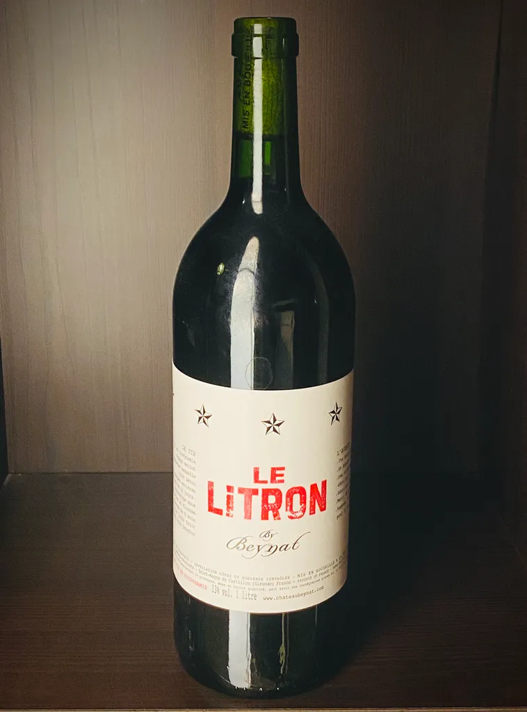 1L bottle of red wine — 2022 Chateau Beynat Le Litron Bordeaux photo 1