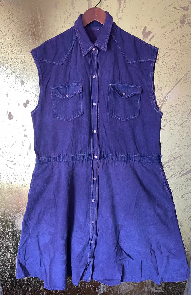 XL Denim Cowgal Dress w/ Lotsa Pockets 💜 photo 1