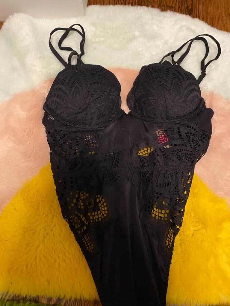 La senza black lace bodysuit  photo 1