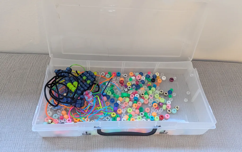 Perler Beads and Pony Beads Craft Kit in Storage Case photo 1