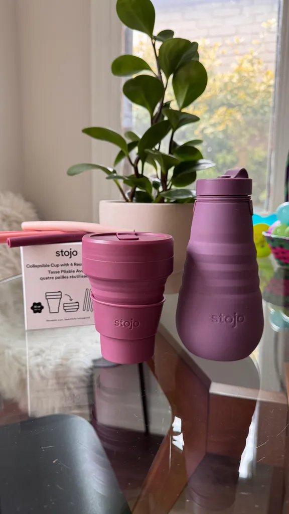 Stojo collapsible coffee cup & water bottle photo 1