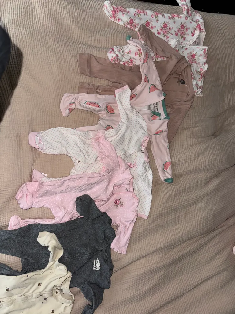 High Quality Baby Girl 0-3 month sleeper bundle photo 1