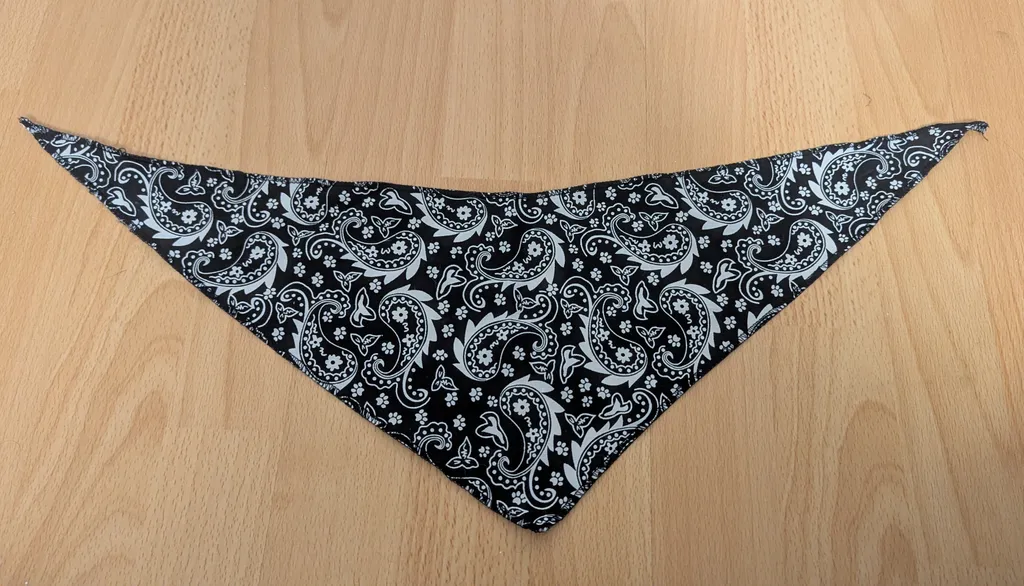 Brand New Black & White Paisley Dog Bandana photo 1