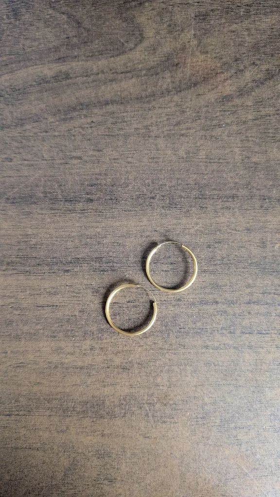 Gold hoops from shoppers (1 inch) photo 1