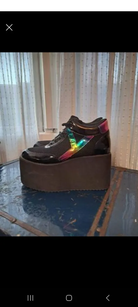 Rainbow YRU Rave Platforms - Ladies Size 8 photo 1