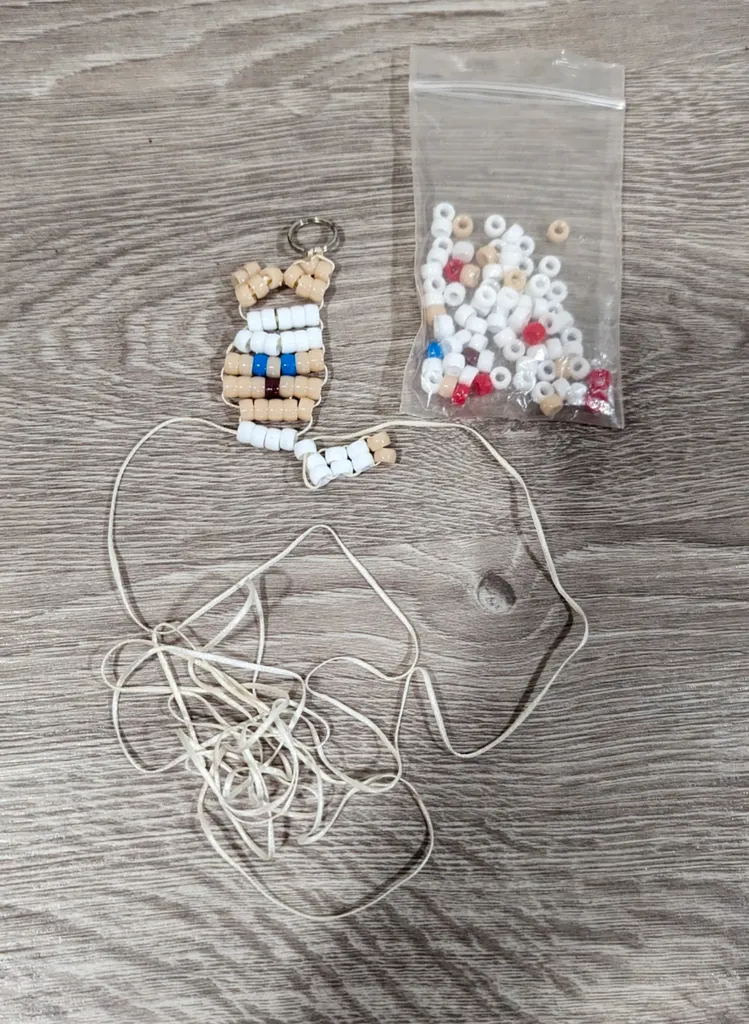 Handmade Beaded Keychain Craft Set photo 1