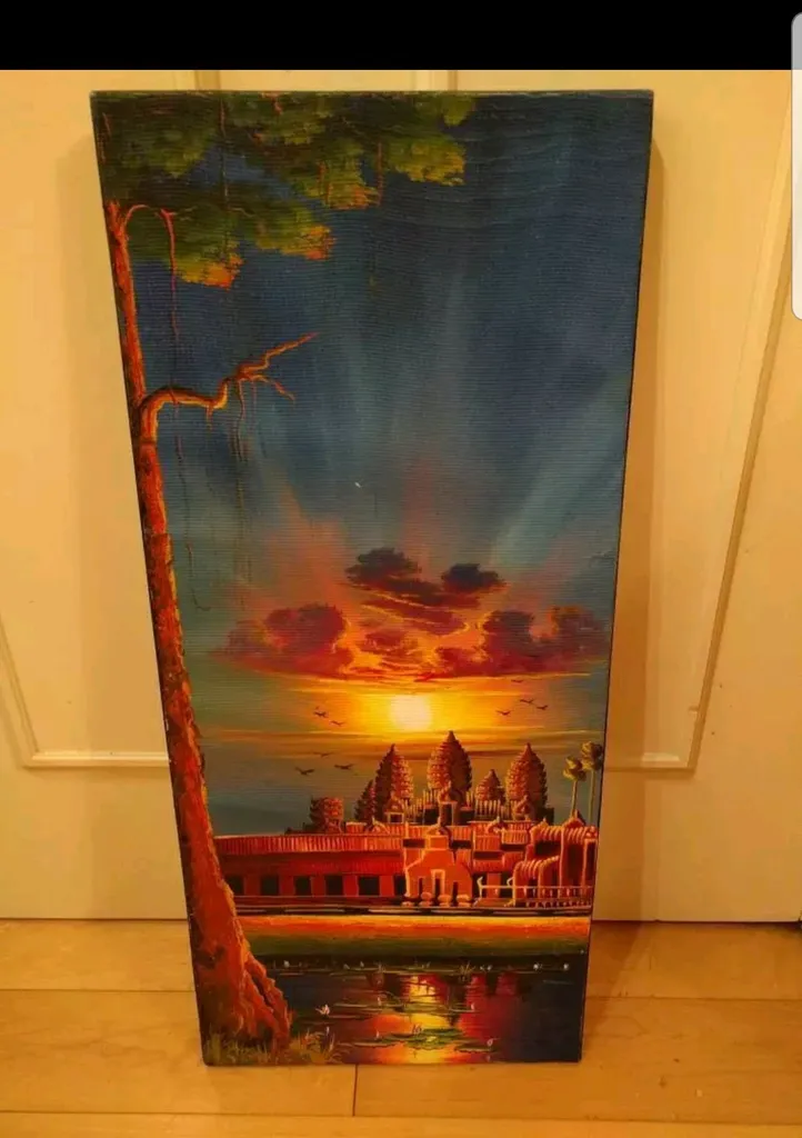 Angkor Wat Original Painting From Cambodia photo 1