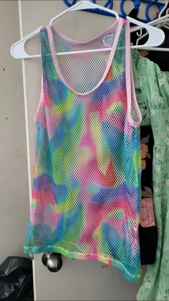 Mesh Rave/Rainbow Top (Small) 🌈 photo 1