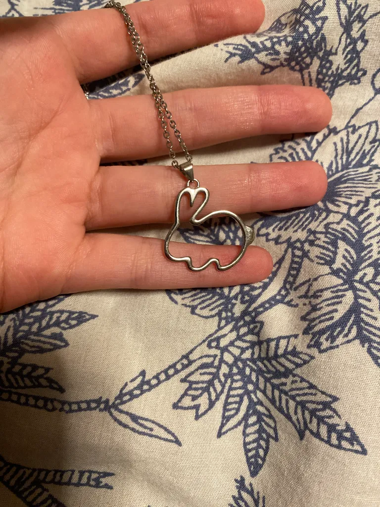 Silver rabbit necklace  photo 1