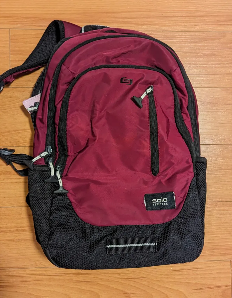 Solo New York Backpack - Maroon & Black photo 1