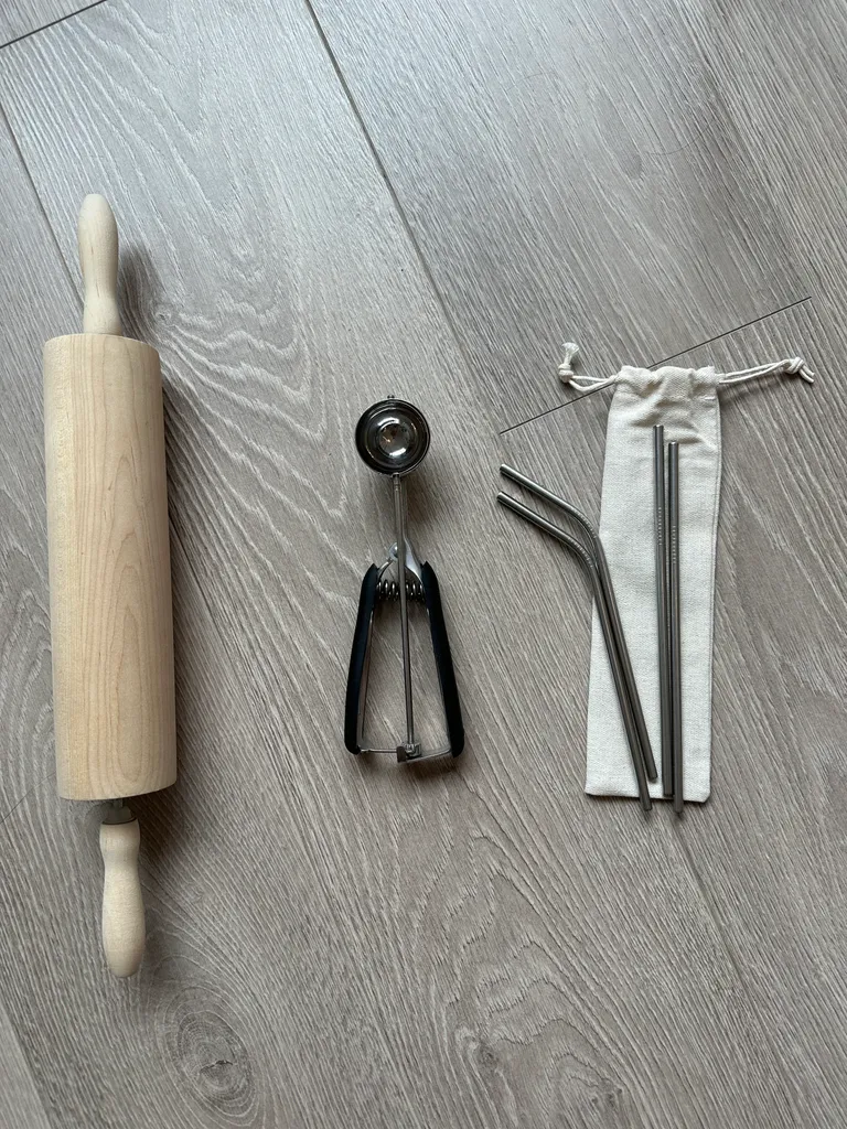 NEW OXO Good Grip Cookie Scoop & Wooden Rolling Pin photo 1