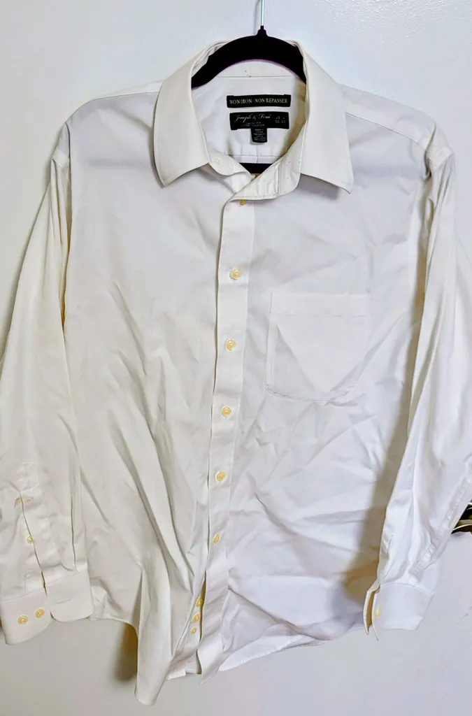 Joseph & Feiss White Men's Dress Shirt - Size 15 1/2, 32/33 photo 1