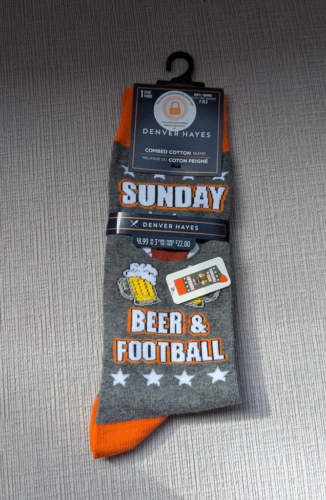 Brand New Men's Sunday Beer & Football Socks - Size 7-11.5 photo 1