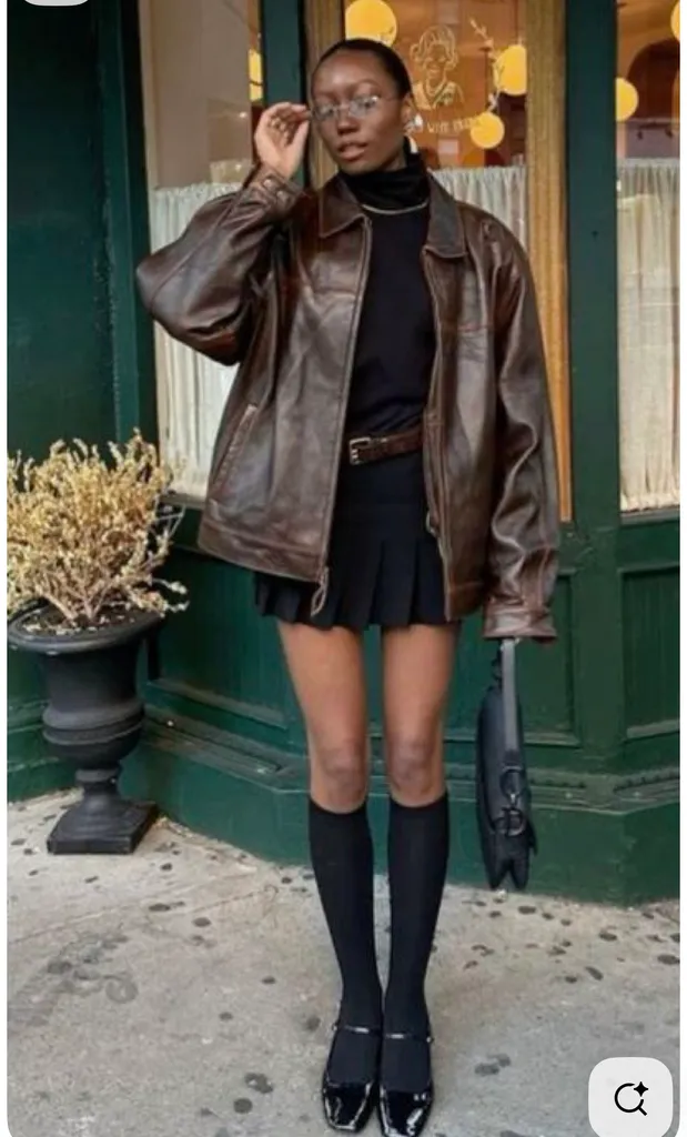 Leather jacket brown  photo 1