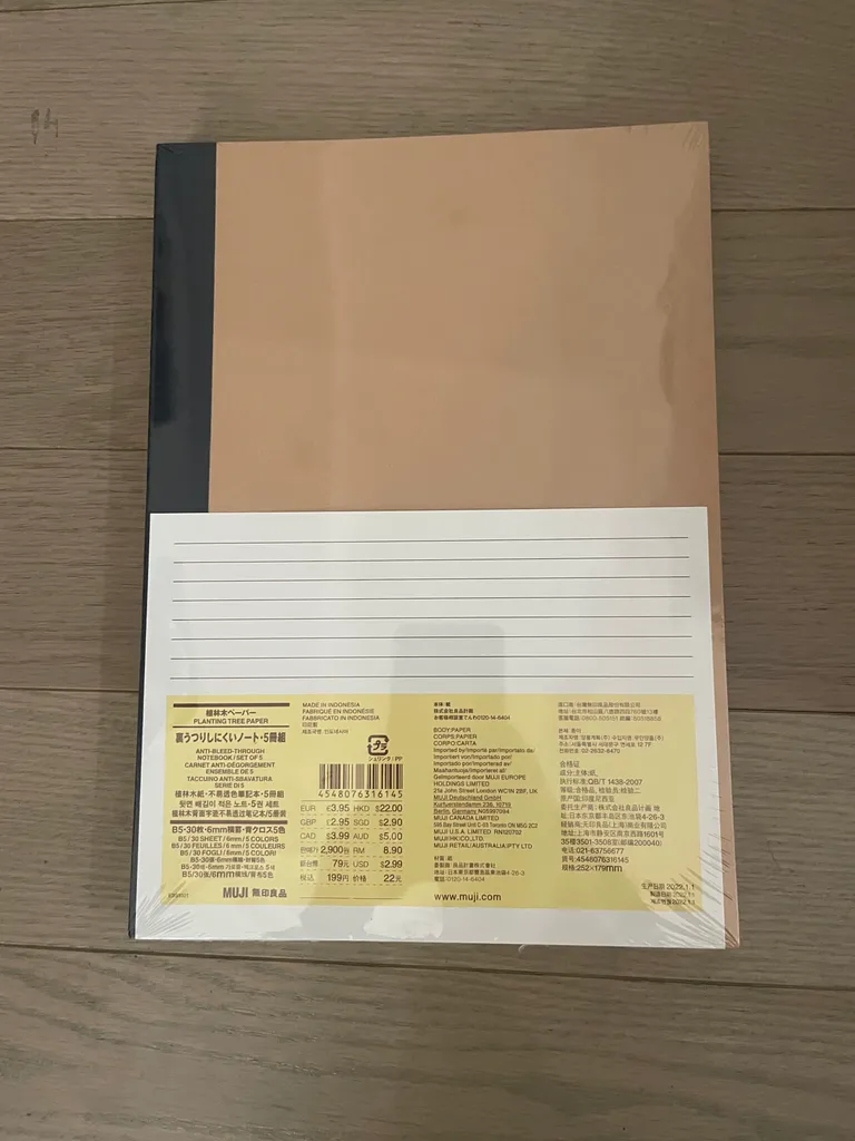 🎁 BNIP muji notebooks set of 5 photo 1