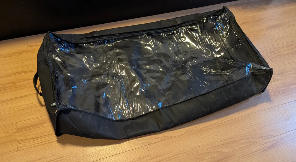 Large Black Storage Bag with Clear Vinyl Window photo 1