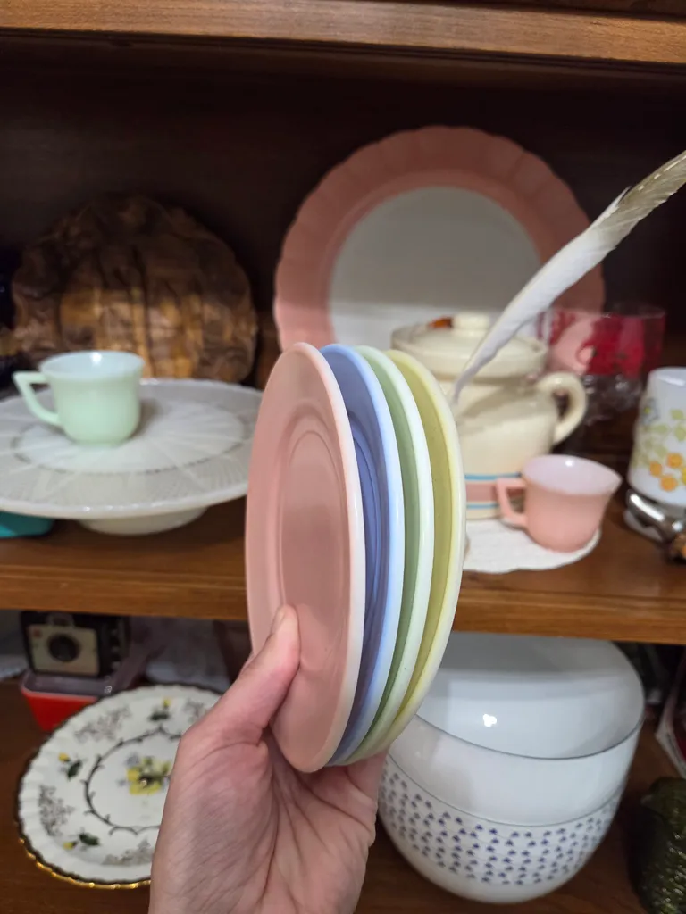 Vintage glass small plates photo 1