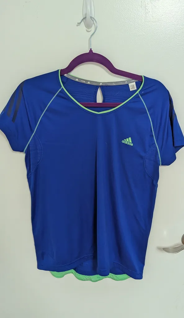 Adidas ClimaLite Blue Running Top - Size Women's Large photo 1