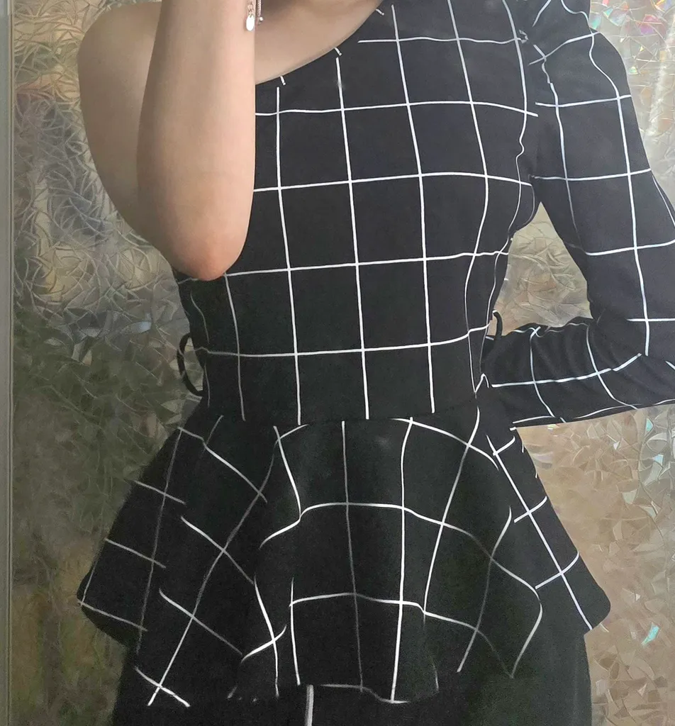 One Sleeve Peplum Top photo 1